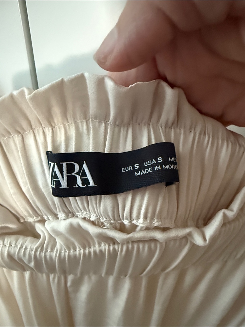 Zara Cream Wide Leg Palazzo Pants - Picture 5 of 7